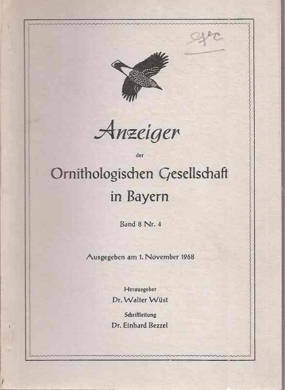 Ornithologische Gesellschaft in Bayern  Anzeiger Band 8 Heft Nr. 4 