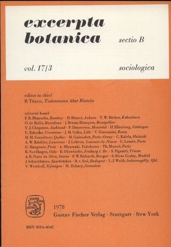 Excerpta botanica  Sectio B. Vol. 17/3. Sociologica 