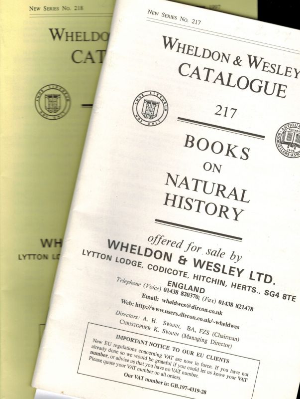 Wheldon & Wesley Ltd.  Wheldon & Wesley's Catalogue 217 and Catalogue 2186 (2 Catalogue) 