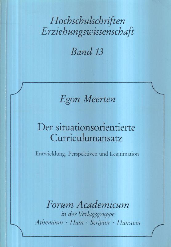 Meerten,Egon  Der situationsorientierte Curriculumansatz 