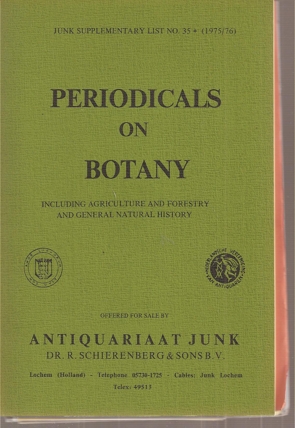 Antiquariaat Junk  Periodicals on Botany 