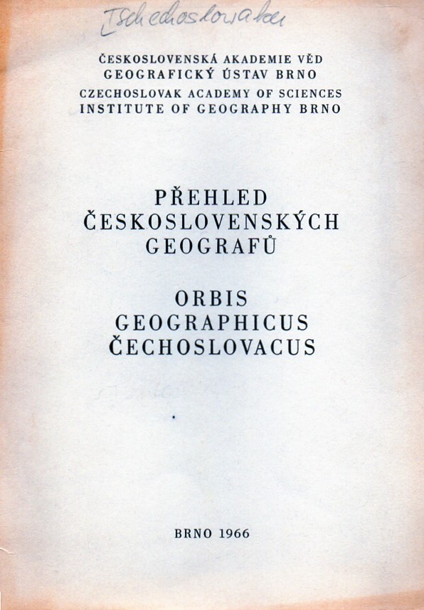 Ceskoslovenska Akademie Ved  Orbis Geographicus Cechoslovacus 