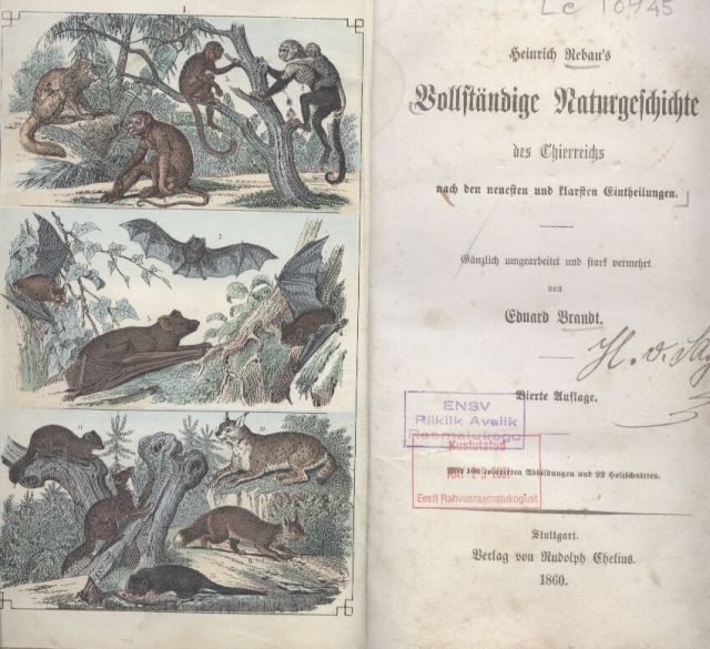 Rebau,Heinrich und Eduard Brandt  Heinrich Rebau´s vollständige Naturgeschichte des Thierreichs 