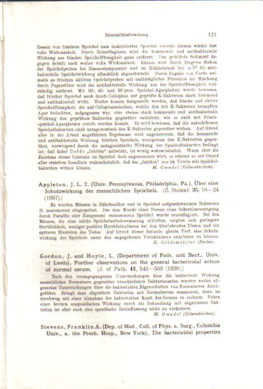 Zentralblatt für Bakteriologie, Parasitenkunde  und Infektionskrankheiten.1.Abteilung.126.Band.1937.No.1/2-25/26 