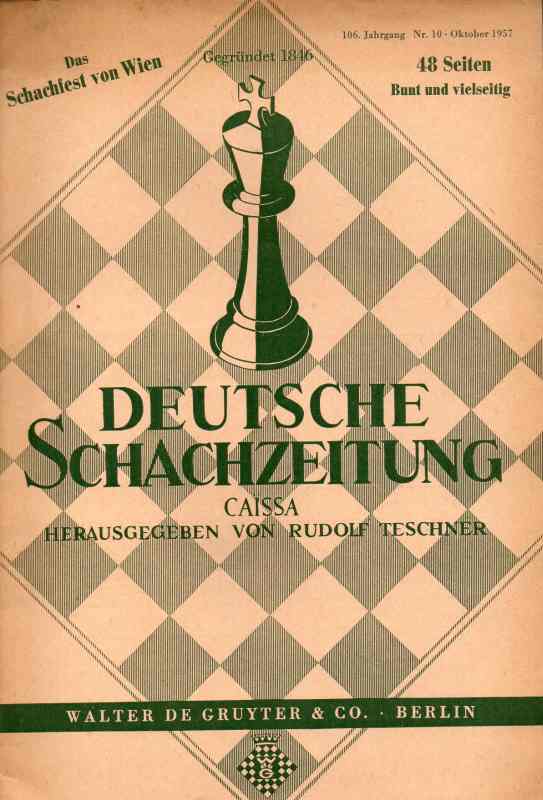 Deutsche Schachzeitung  Nr.10  Das Schachfest von Wien 