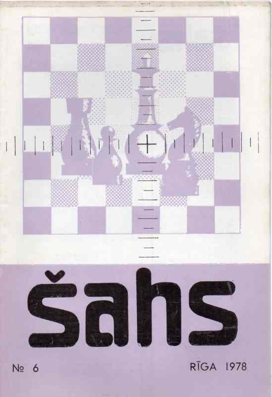 LPSR saha federacijas  Sahs Nr.6  1978     (Schachzeitschrift) 