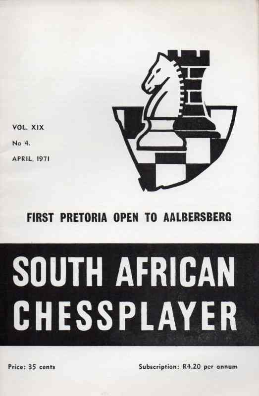 South african chessplayer  First pretoria open to Aalbersberg 