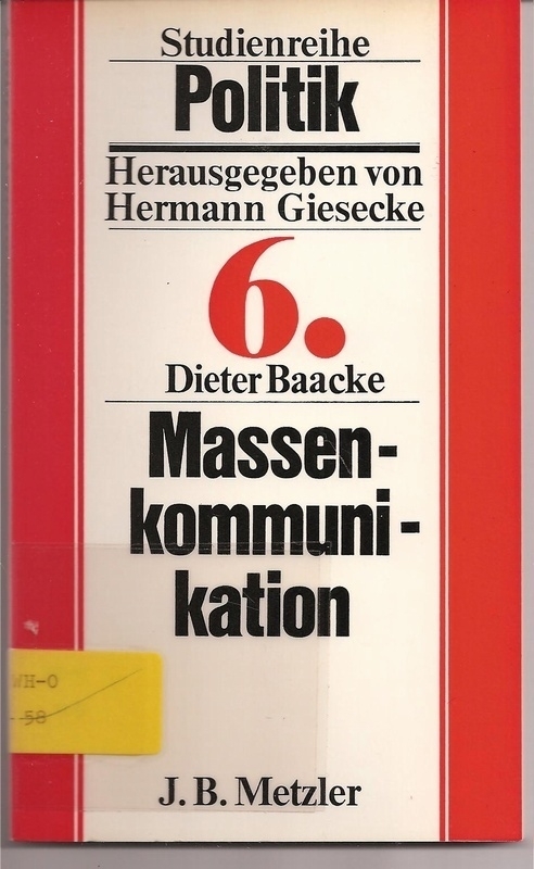 Baacke,Dieter  Massenkommunikation 