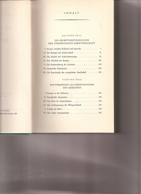 Reichhold,Ludwig  Europäische Arbeiterbewegung Band I und II (2 Bände) 