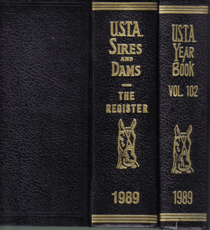 U.S.T.A.Sires and Dams  Annual Year Book 1989 Volume 102 and Standardbred Sires and Dams 
