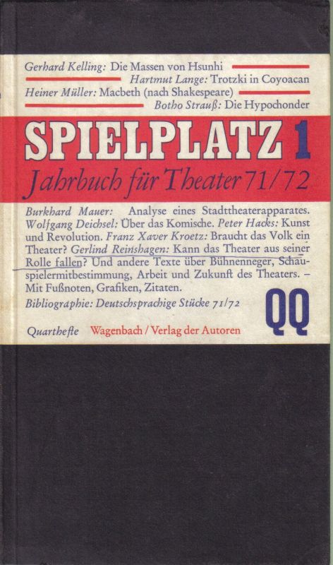 Braun,Karlheinz+Klaus Völker(Hsg.)  Spielplatz 1.Jahrbuch für Theater 71/72 