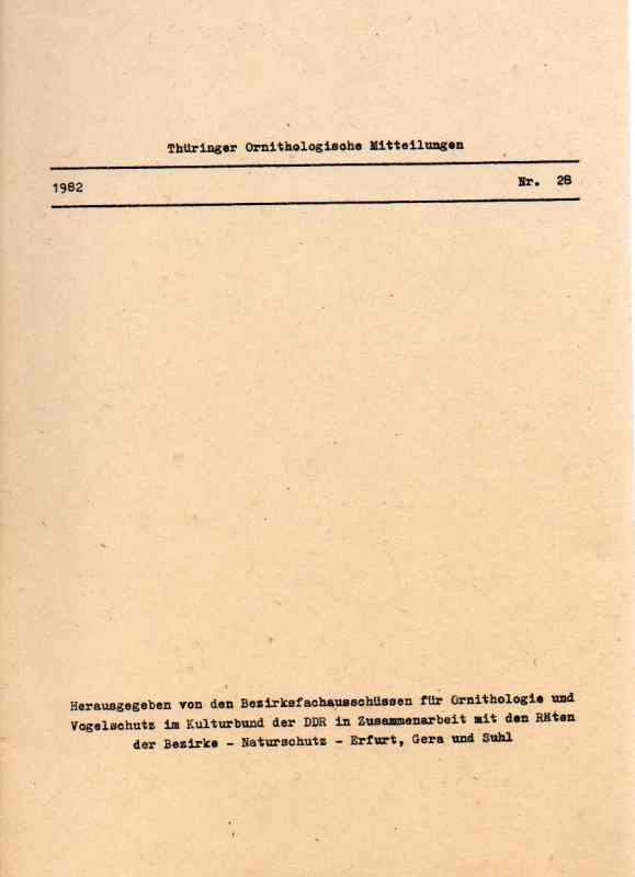 Thüringer Ornithologische Mitteilungen  Nr.28.1982 
