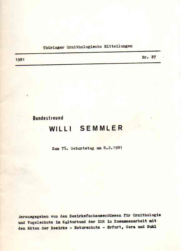 Thüringer Ornithologische Mitteilungen  Nr.27.1981 