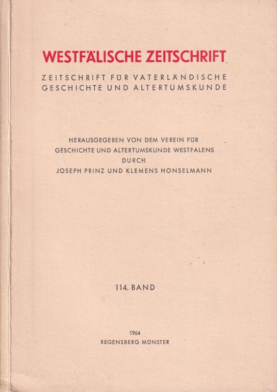 Westfälische Zeitschrift  Westfälische Zeitschrift 114. Band 1964 