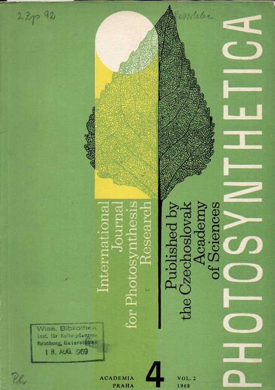 Photosynthetica  Volume 2.1968.Hefte 1,2 und 4 (3 Hefte).Heft 3 fehlt 