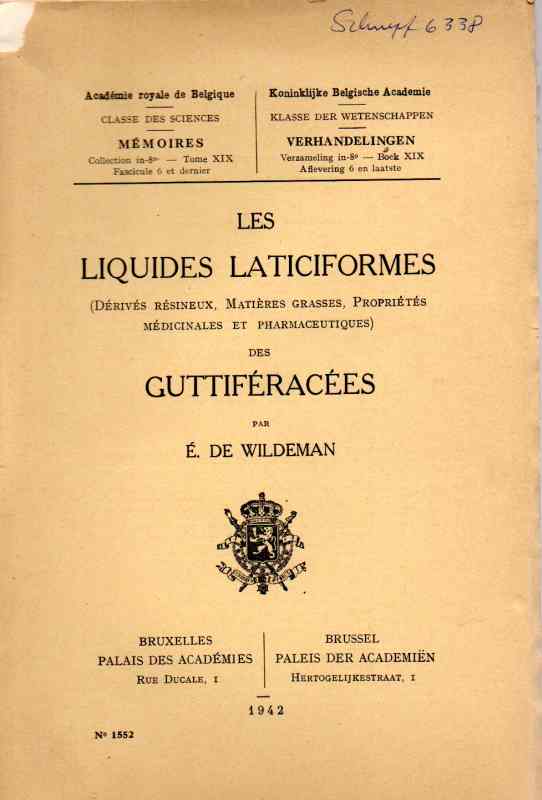 Wildeman,È.de  Les liquides laticiformes 