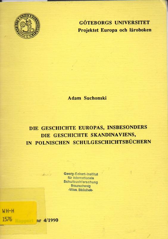 Suchonski,Adam  Die Geschichte Europas,insbesonders die Geschichte Skandinaviens,in 