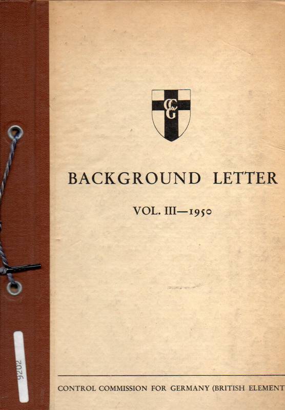 Background Letter  Vol.III.1950.Nr.1 bis 80(es fehlen die Nr.64,65,70) 