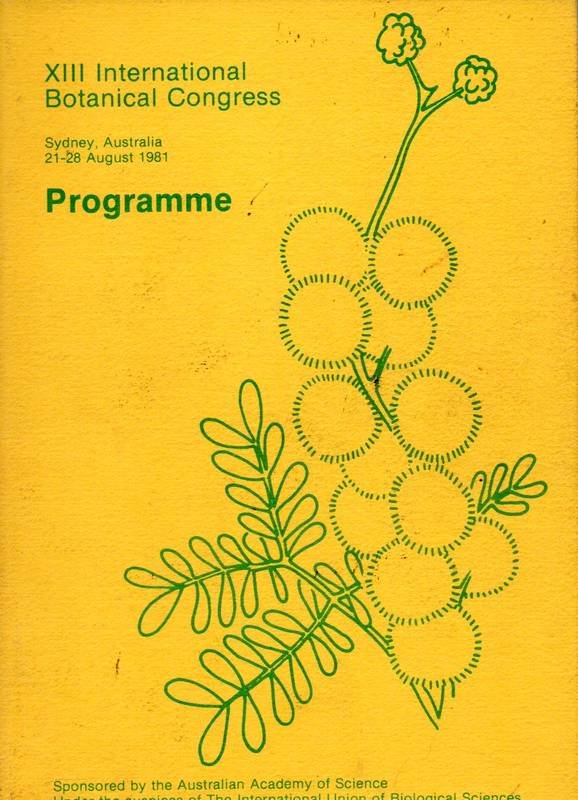 XIII International Botanical Congress Sydney  21-28 August 1981.Programme 