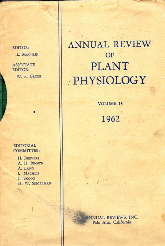 Annual Reviews of Plant Physiology  Volume 13 / 1962 
