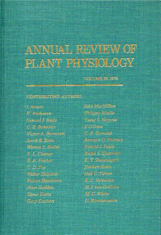 Annual Reviews of Plant Physiology  Volume 29.1978 