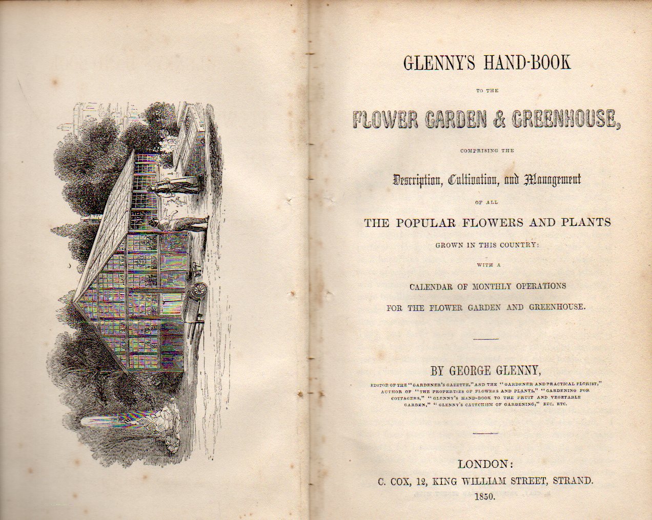 Glenny,George  Glenny´s hand - book to the flower garden & greenhouse 