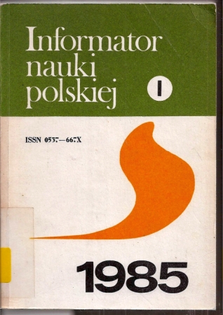 Centrum Informacji Naukowej  Informator Nauki Polskiej 1985 