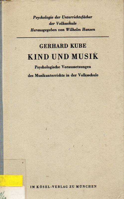 Kube,Gerhard  Kind und Musik 