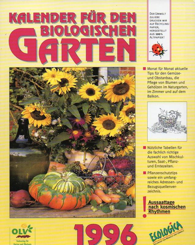 Lau,Renate+Kurt Walter (Hsg.)  Kalender für den biologischen Garten 1996 