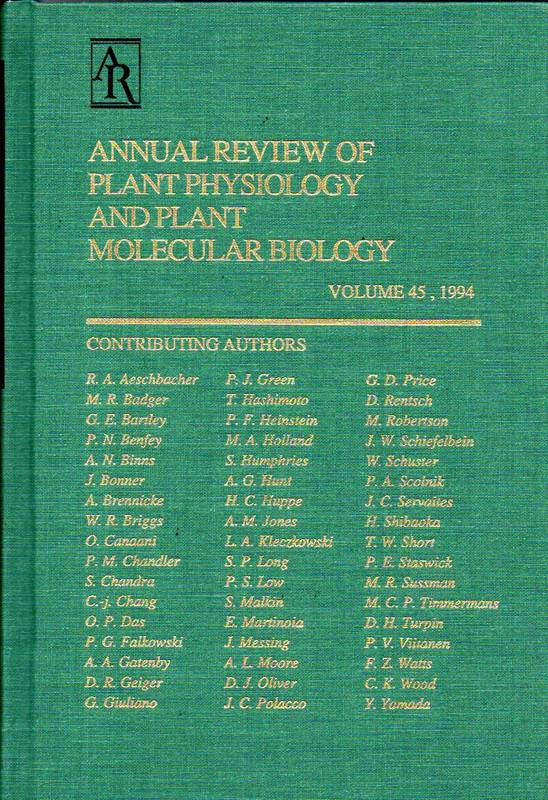 Annual Reviews of Plant Physiology  and Plant Molecular Biology.Volume 45.1994 