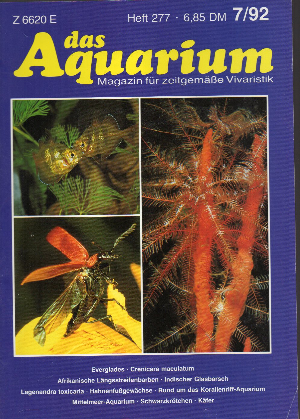 Das Aquarium  26.Jg.1992,Heft 7 