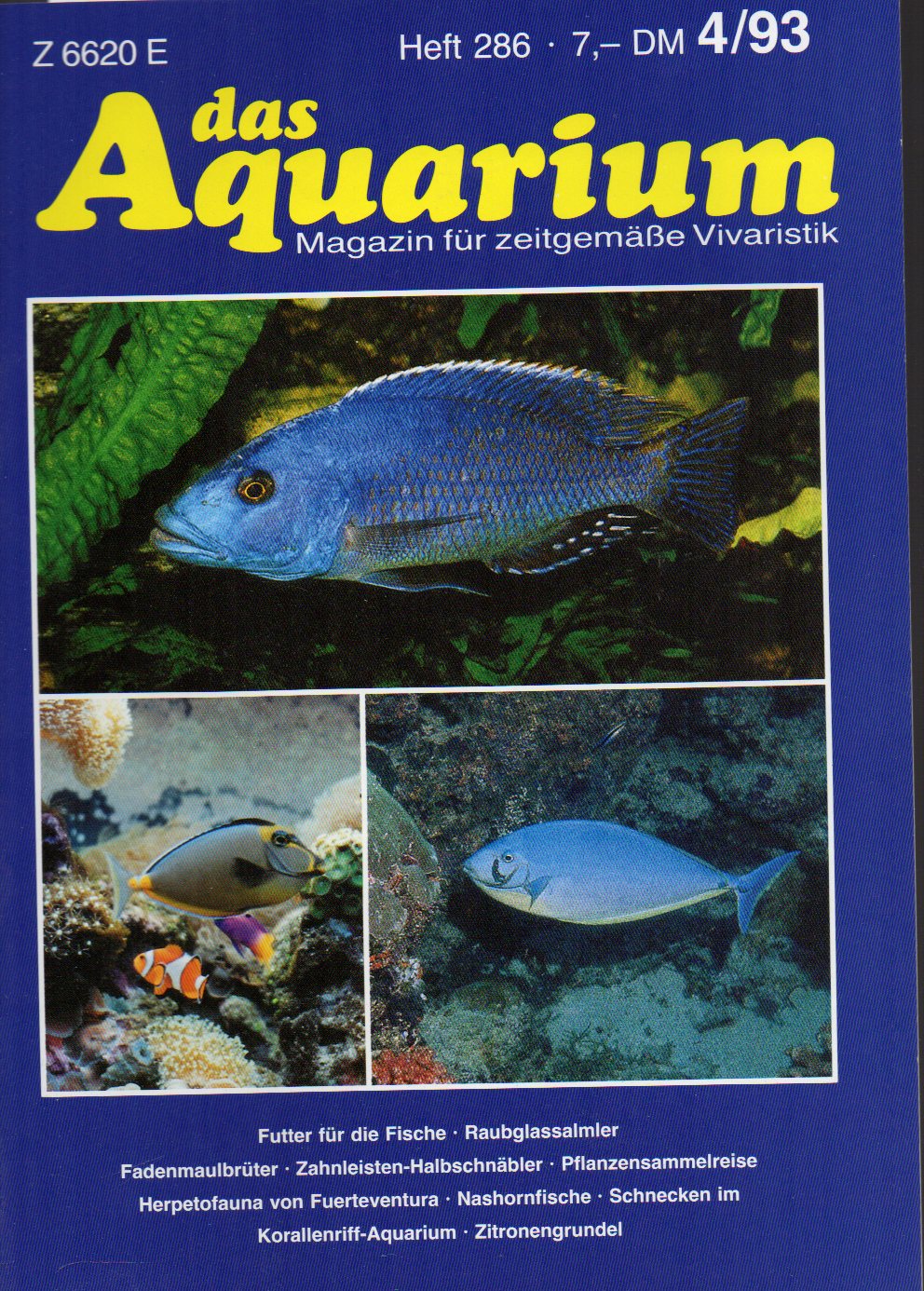 Das Aquarium  27.Jg.1993,Heft 4 
