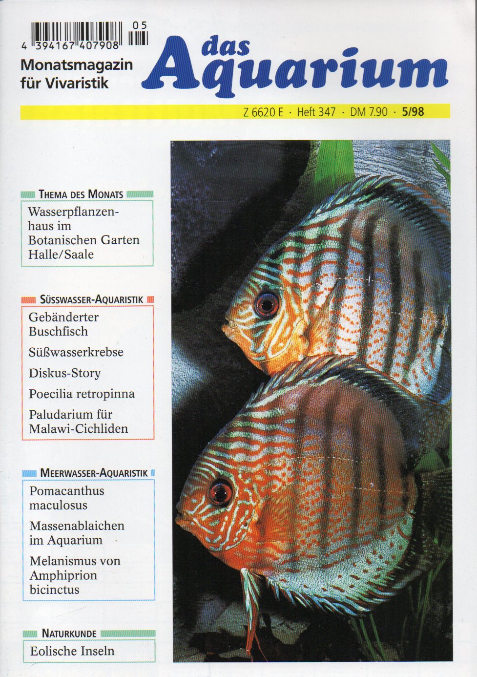 Das Aquarium  32.Jg.1998,Heft 5 