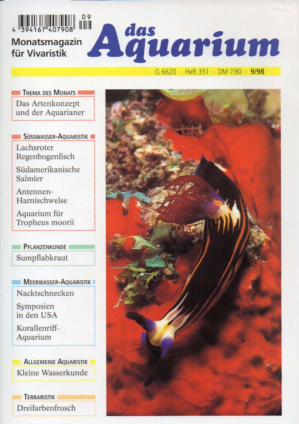 Das Aquarium  32.Jg.1998,Heft 9 