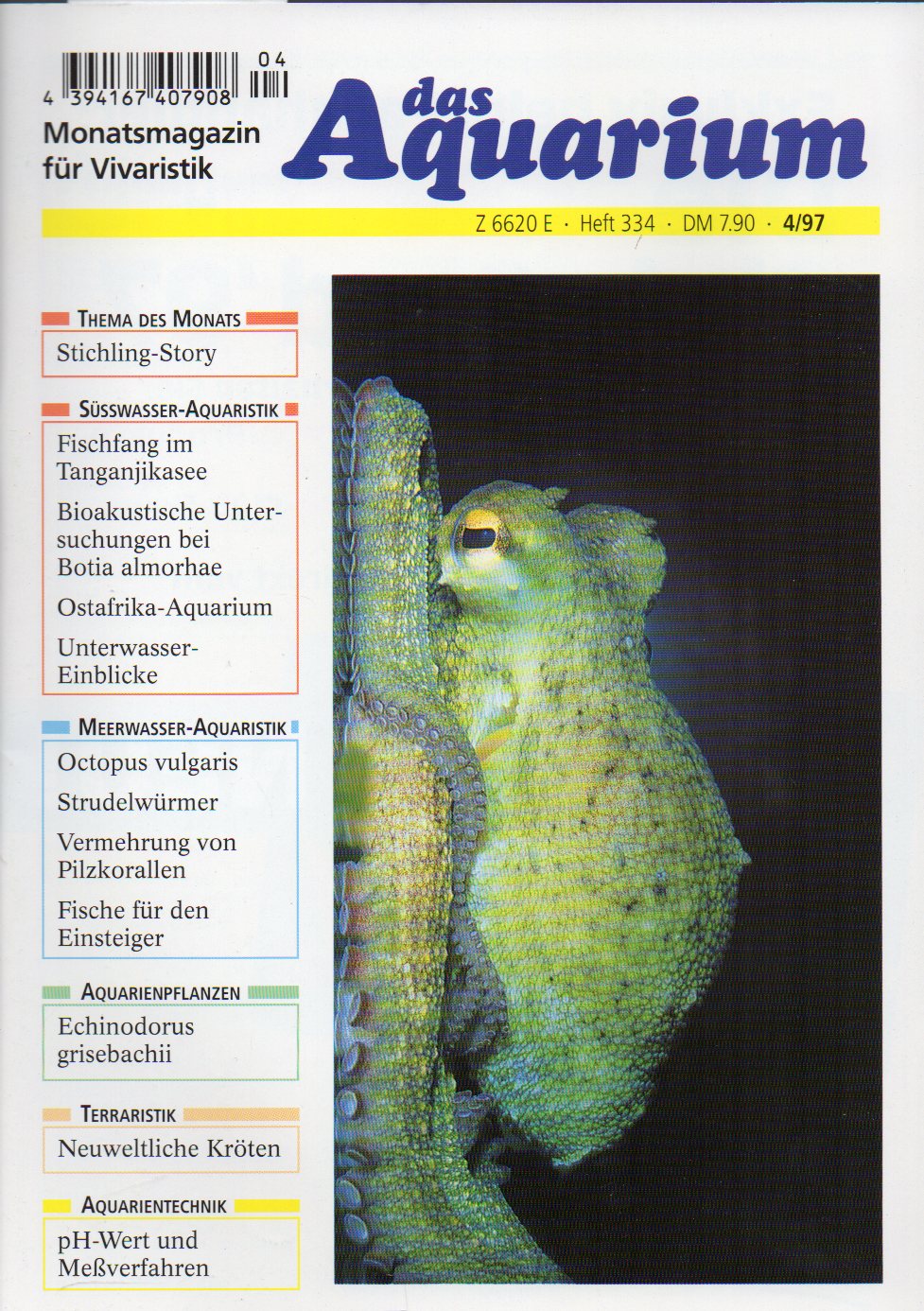Das Aquarium  31.Jg.1997,Heft 4 