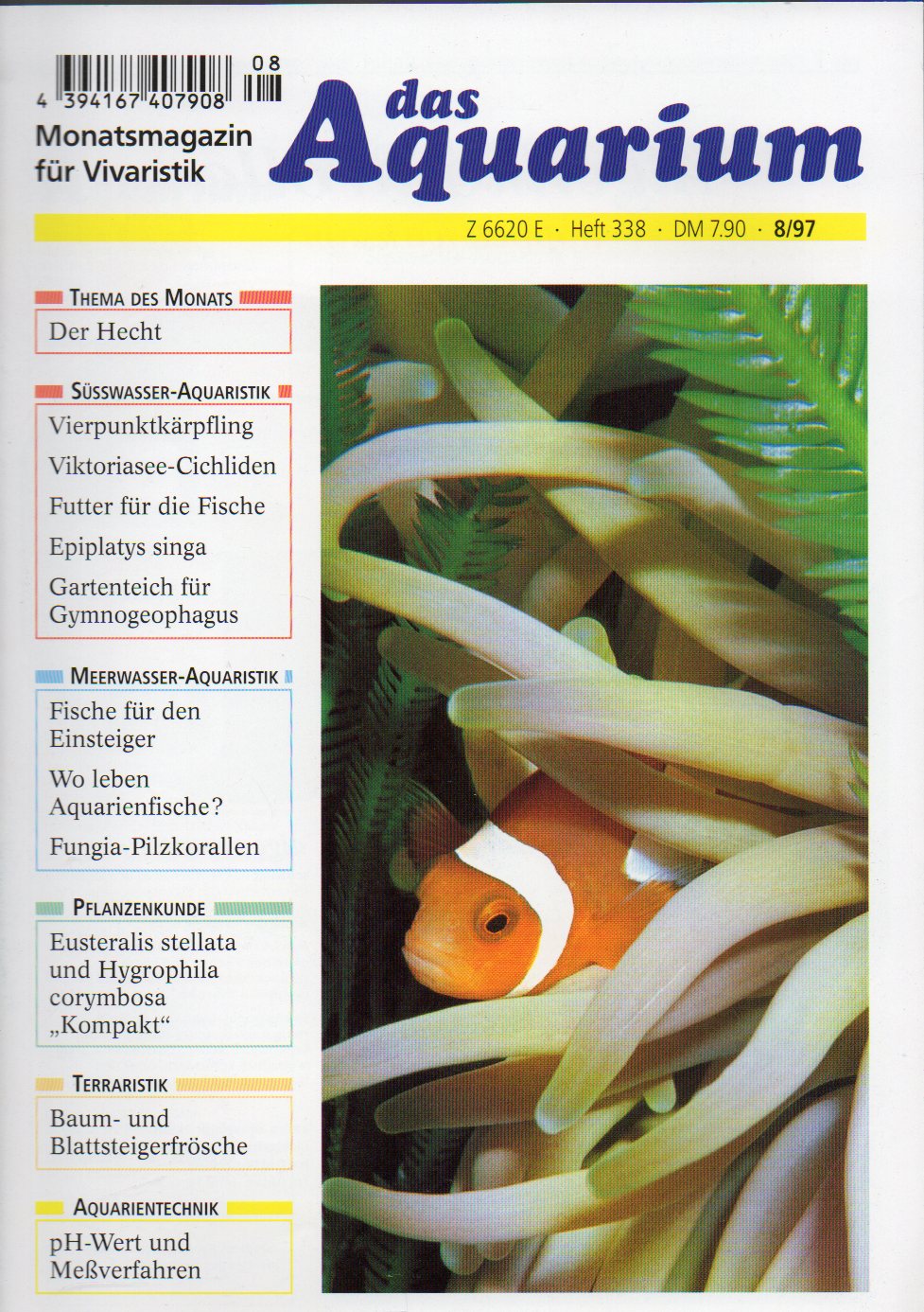 Das Aquarium  31.Jg.1997,Heft 8 