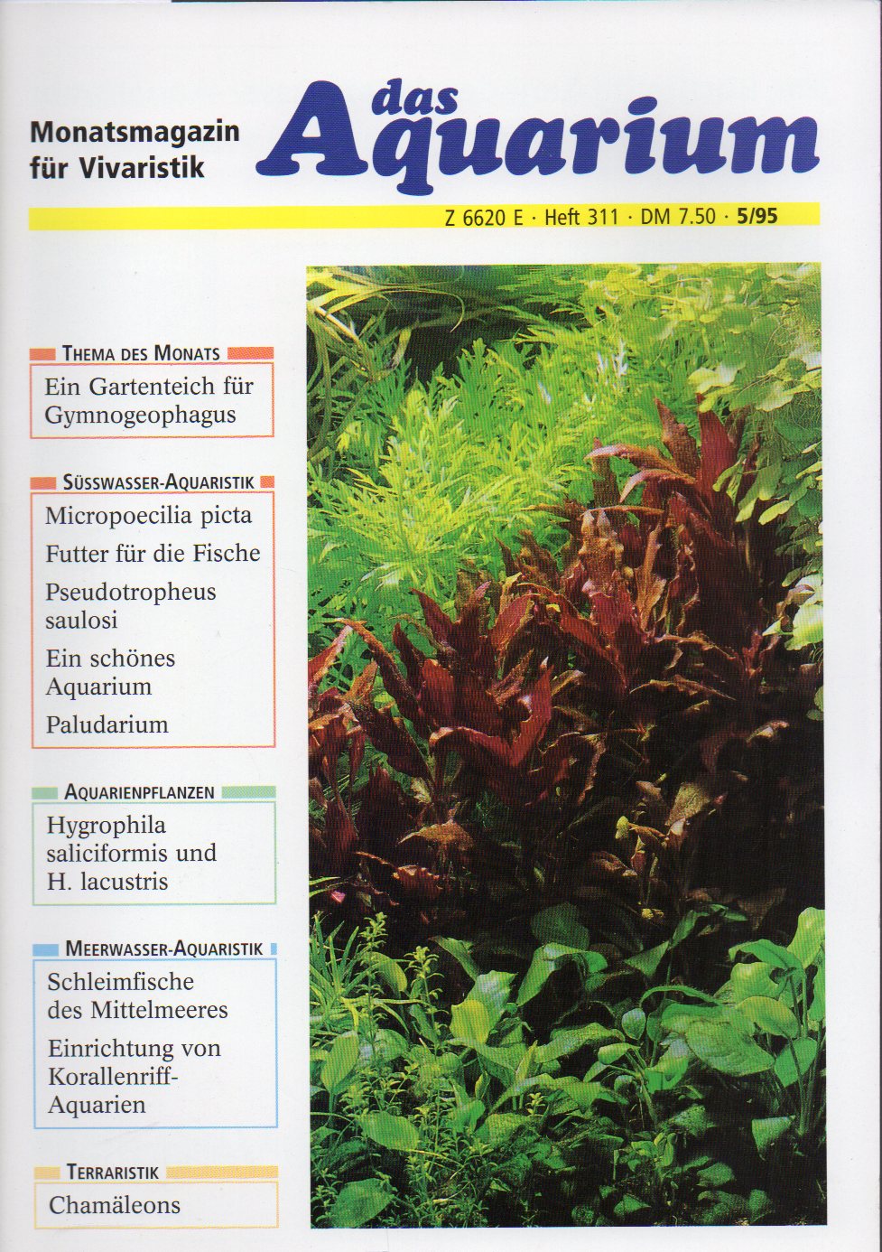 Das Aquarium  29.Jg.1995,Heft 5 
