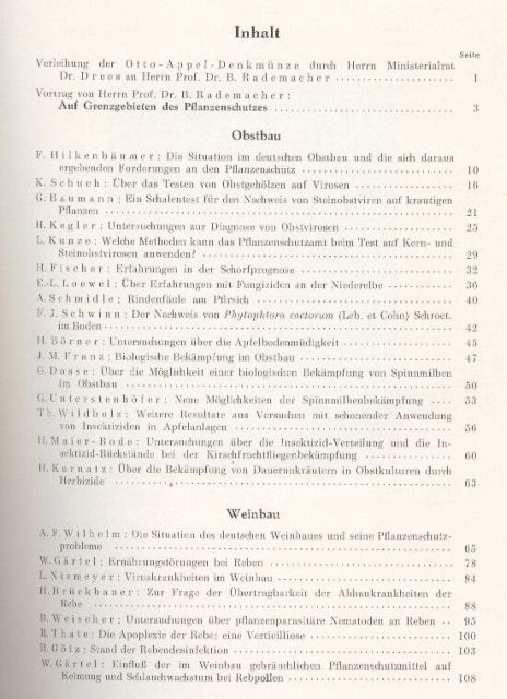Biologische Bundesanstalt f.Land-und Forstwirtsch.  33.Deutsche Pflanzenschutztagung der Biologischen Bundesanstalt 