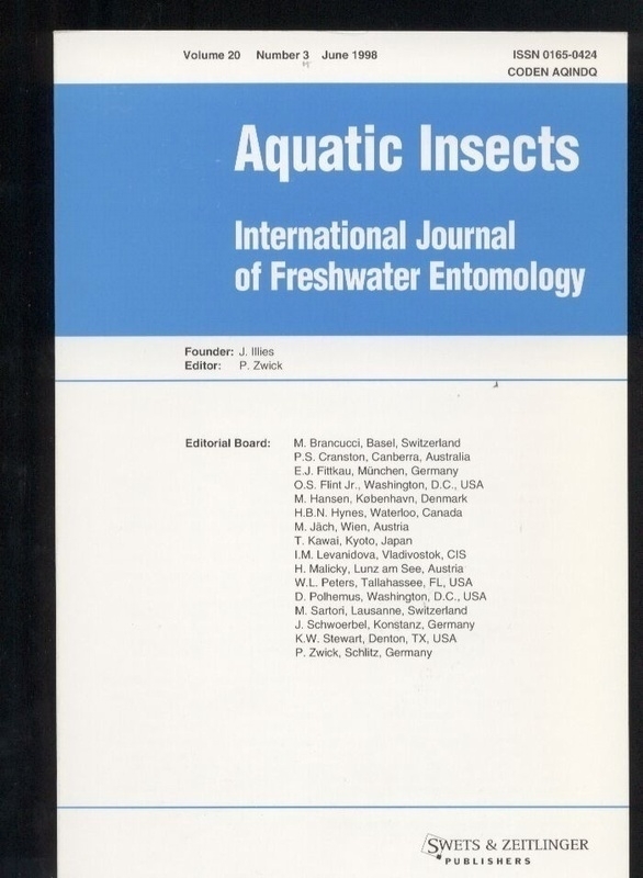 Aquatic insects  Aquatic insects Vol. 20 Number 1-4, 1998 (4 Hefte) 