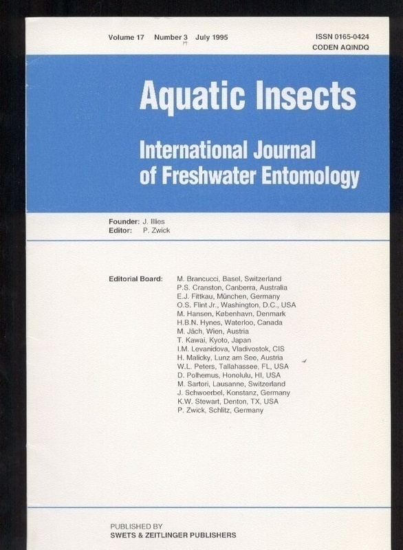 Aquatic insects  Aquatic insects Vol. 17 Number 1-4, 1995 (4 Hefte) 