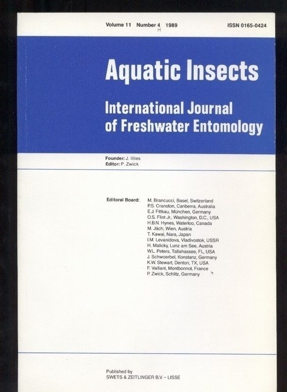 Aquatic insects  Aquatic insects Vol. 11 Number 1-4, 1989 (4 Hefte) 