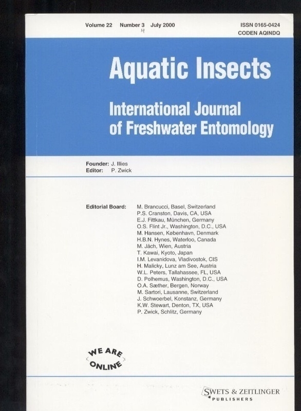 Aquatic insects  Aquatic insects Vol. 22 Number 1-4, 2000 (4 Hefte) 
