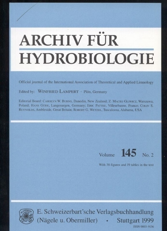 Archiv für Hydrobiologie  Vol. 145, No. 1-4 (4 Hefte) 