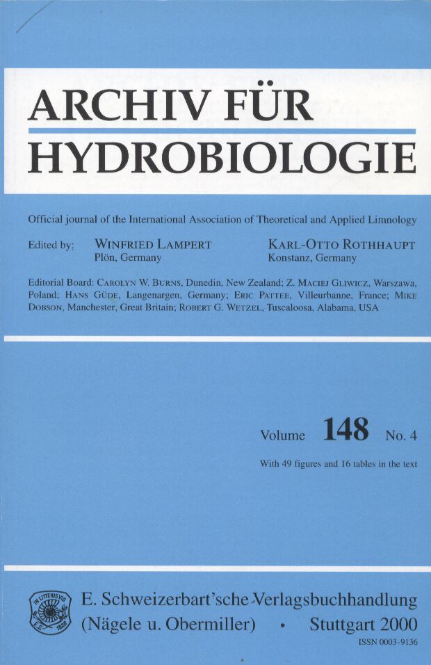 Archiv für Hydrobiologie  Vol. 148, No. 1-4 (4 Hefte) 