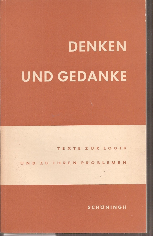 Borden,Friedrich+Gerhard Fels+Werner Trutwin  Denken und Gedanke 