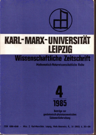 Karl-Marx-Universität Leipzig  34.Jahrgang 1985, Heft 4 