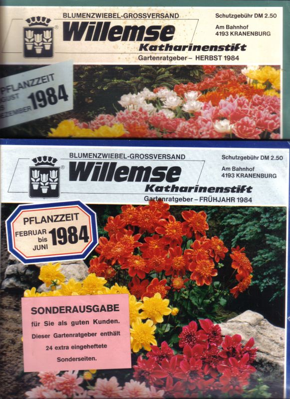Willemse  Gartenratgeber-Herbst und Frühjahr 1984 2 Kataloge 