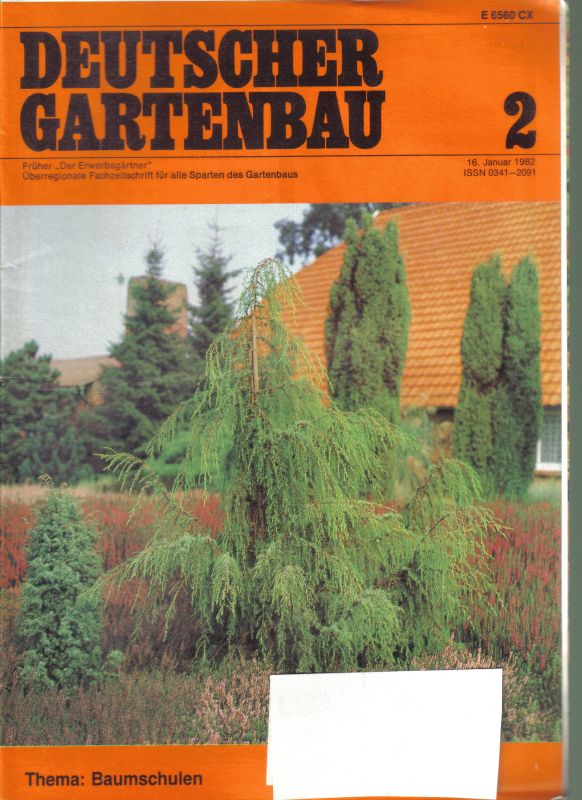 Deutscher Gartenbau  Deutscher Gartenbau 36.Jahrgang 1982 Hefte 1 bis 51/52 