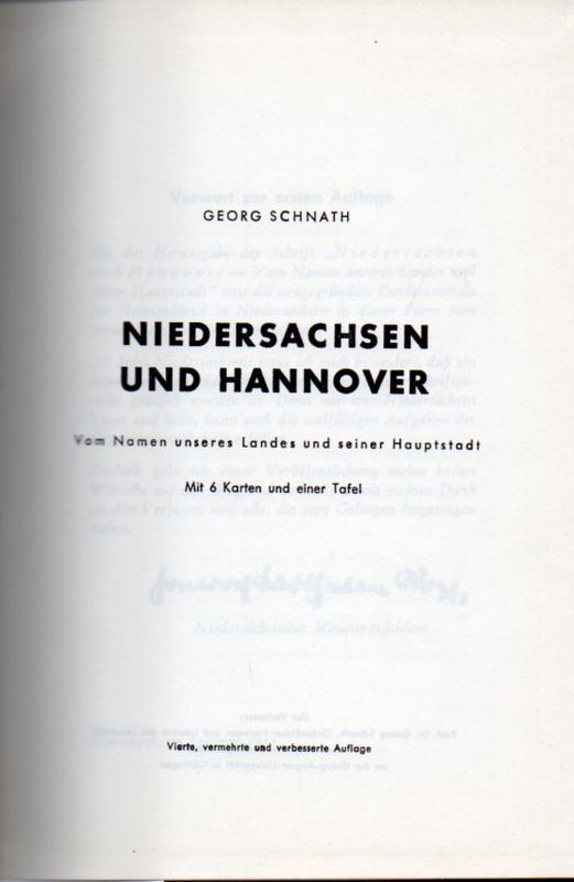 Schnath,Georg  Niedersachsen und Hannover 