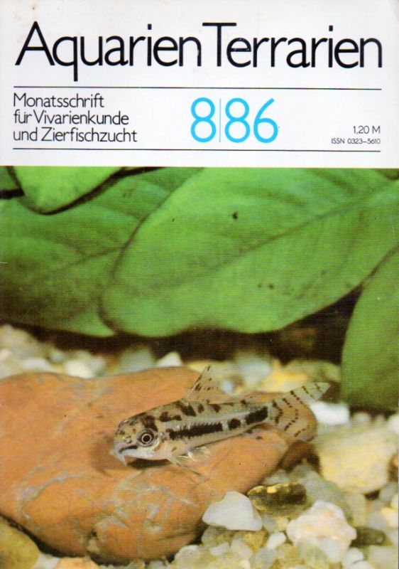 Aquarien Terrarien  Aquarien Terrarien 33.Jahrgang 1986 Heft 8 bis 12 (5 Hefte) 